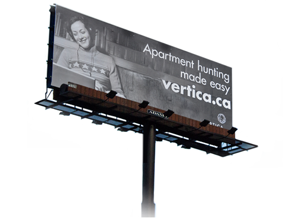 Vertica advertisement featured on a billboard
